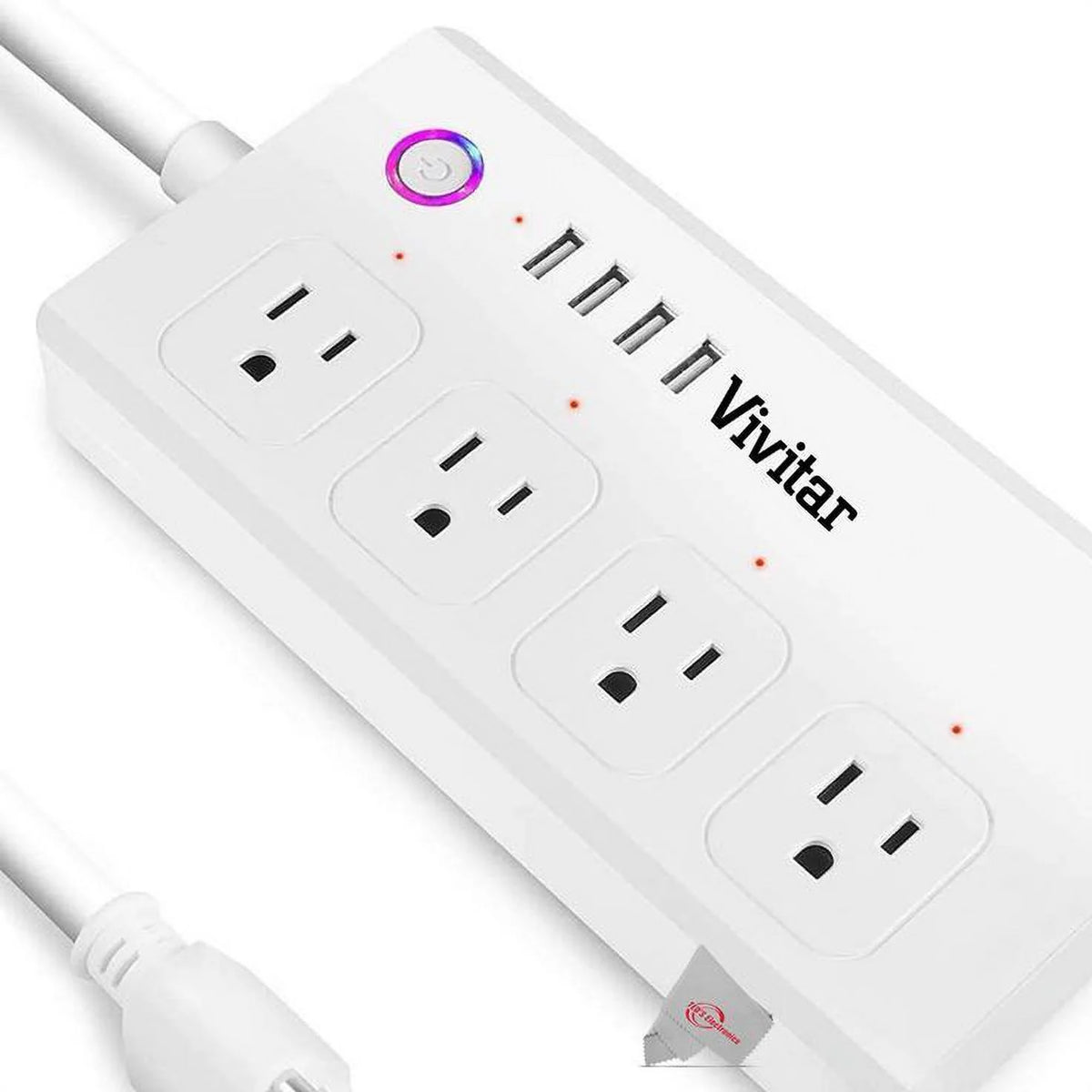 Smart Plug Power Strip 4 Wi-Fi Outlets 4 USB Ports M256