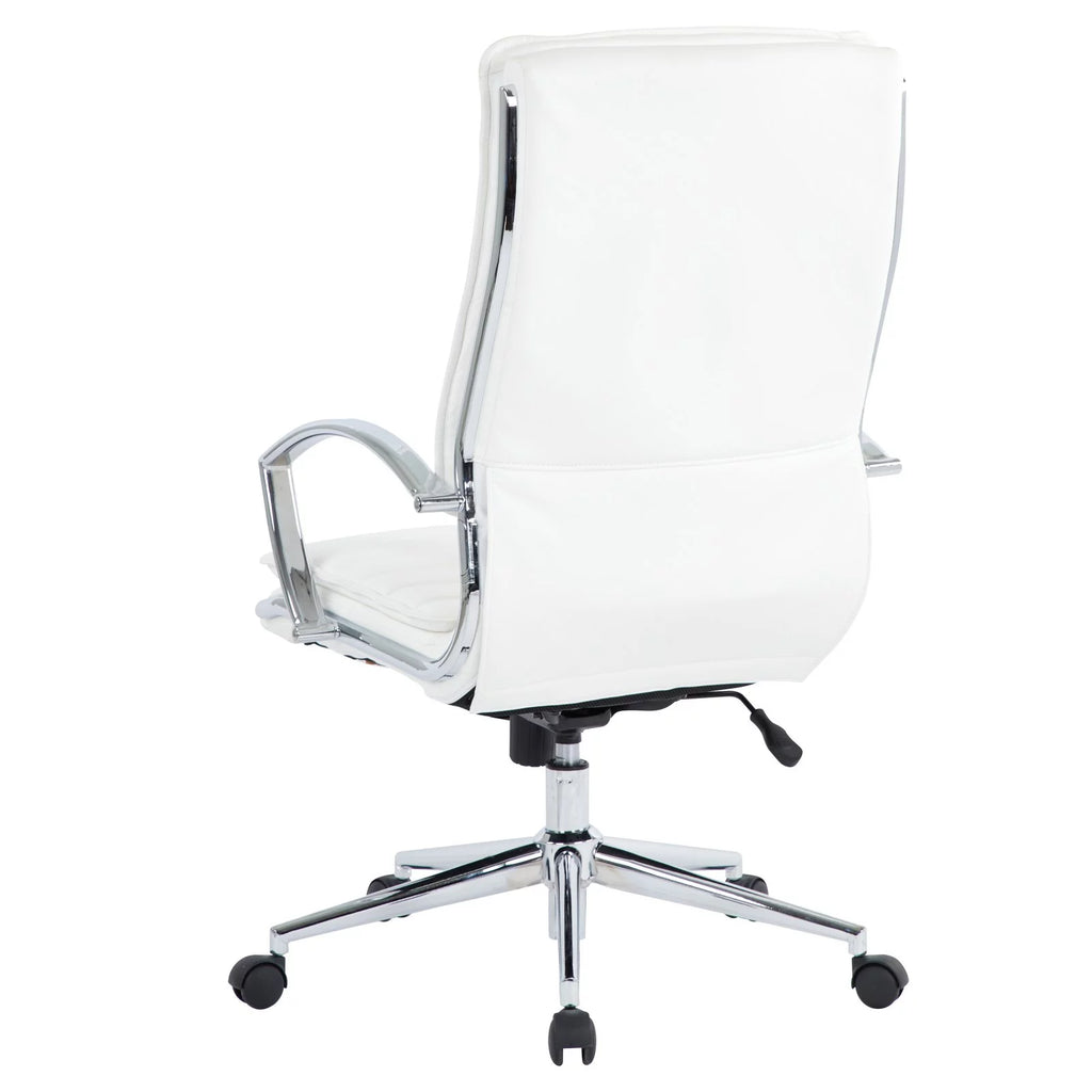 White Faux Leather High Back Manager's Chair Y50970