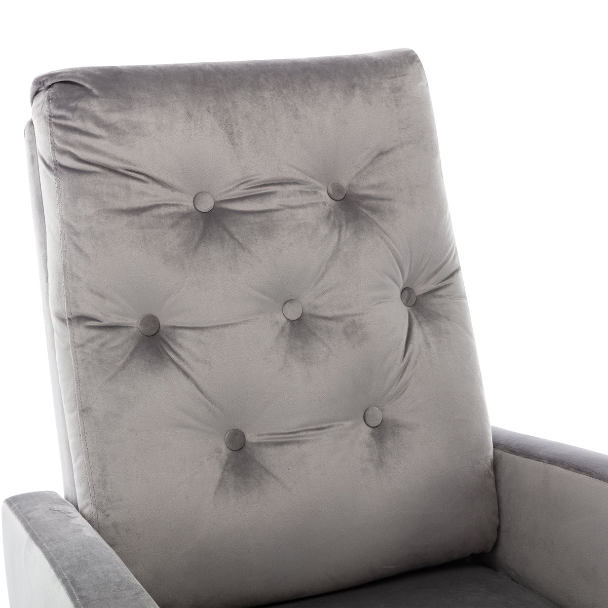 Mid-Century Modern Upholstered Rocking Armchair R31791