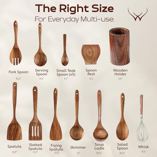 Wooden Spoons and Spatulas 6-Piece Non-Stick Cookware Z396195