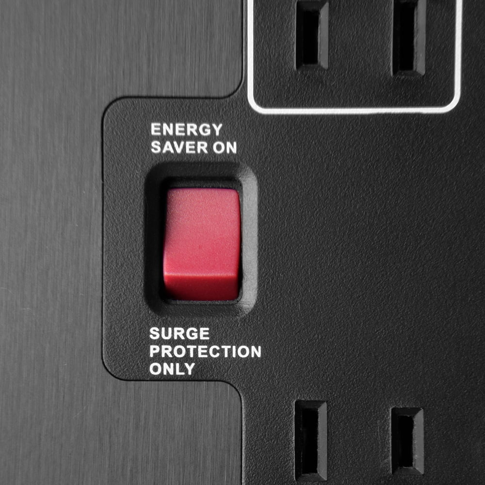 Smart Surge Protector 3600 Joules 8 Outlets 3-Prong Plug R6203