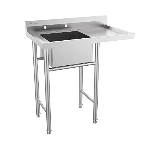 304 Stainless Steel Utility Sink with Drainboard K993