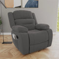 Gray Faux Microsuede Recliner with Cupholder K25995