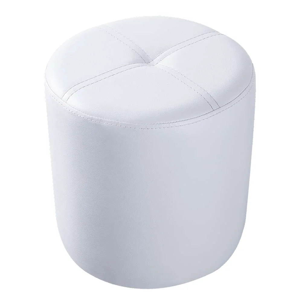 Round Vinyl Ottoman Stool R9828