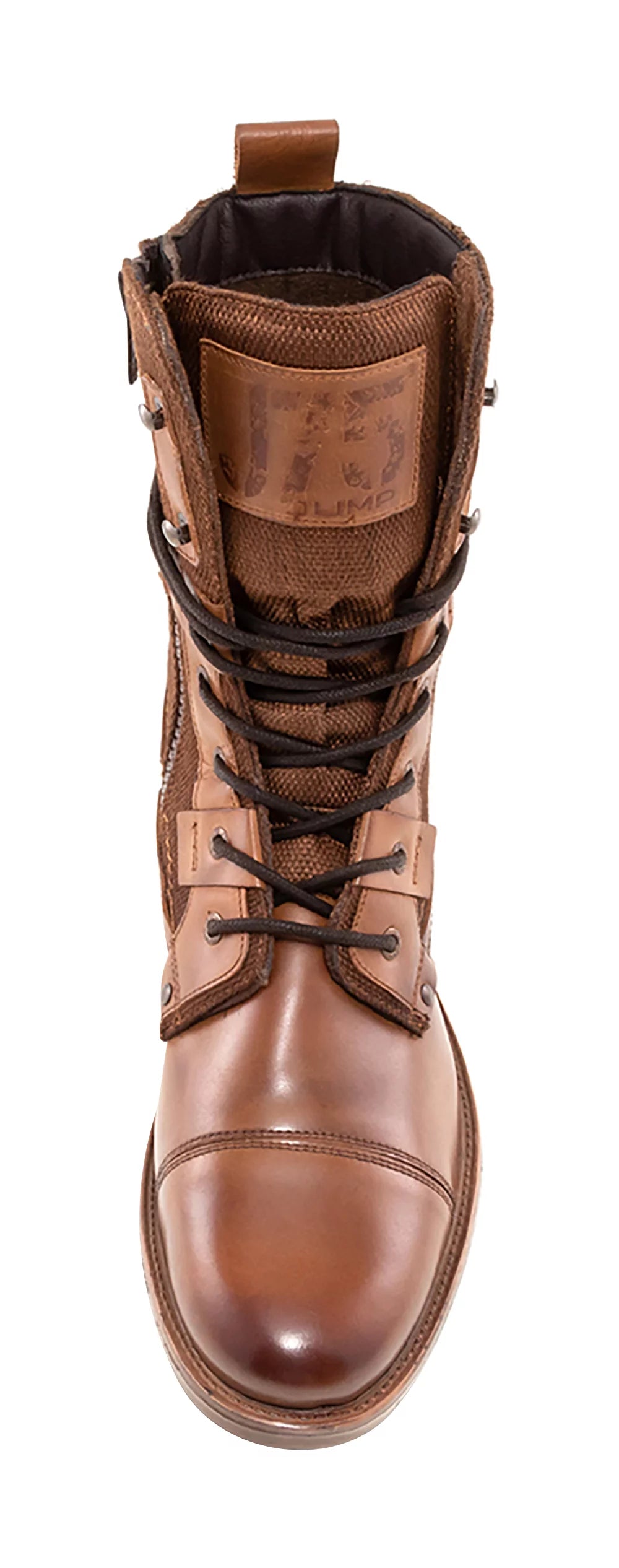 Light Weight Mid-calf Cap-toe Lace-up Combat Boots O415926