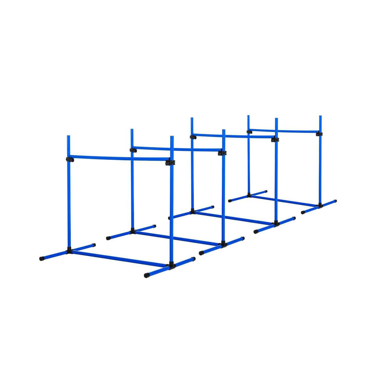 4 Piece Dog Agility Equipment with Adjustable Height Jump Bars S610