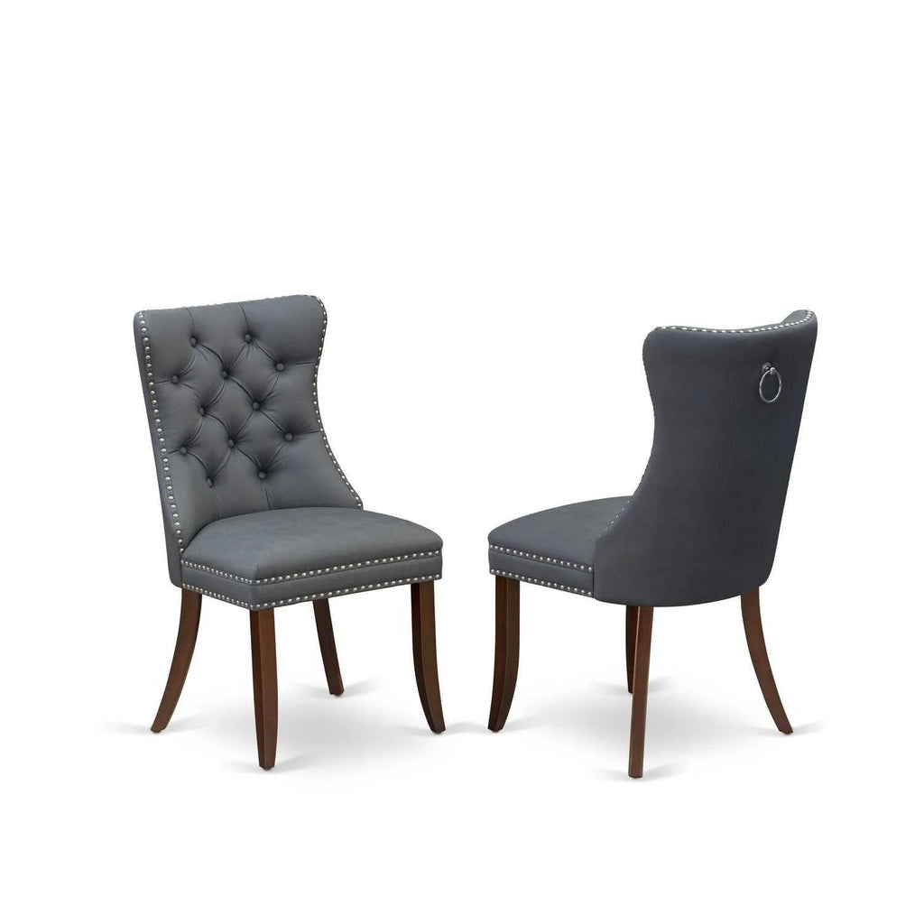 3 Piece Dining Room Set with Square Kitchen Table and 2 Upholstered Chairs T2744