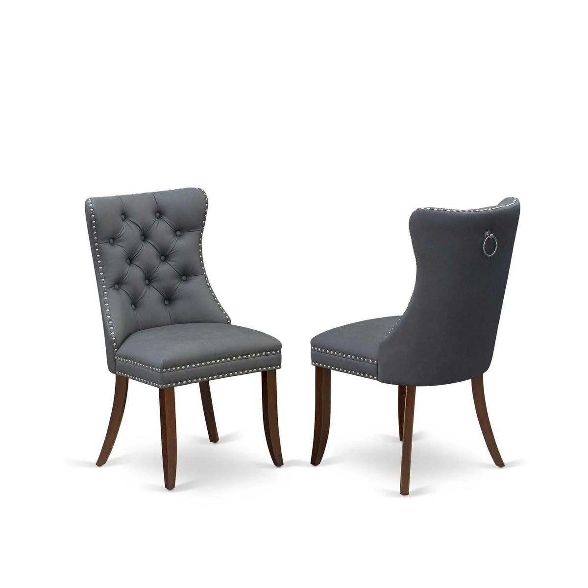 3 Piece Dining Room Set with Square Kitchen Table and 2 Upholstered Chairs T2744