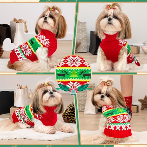 Grey Dog Christmas Sweater with Leash Hole M347