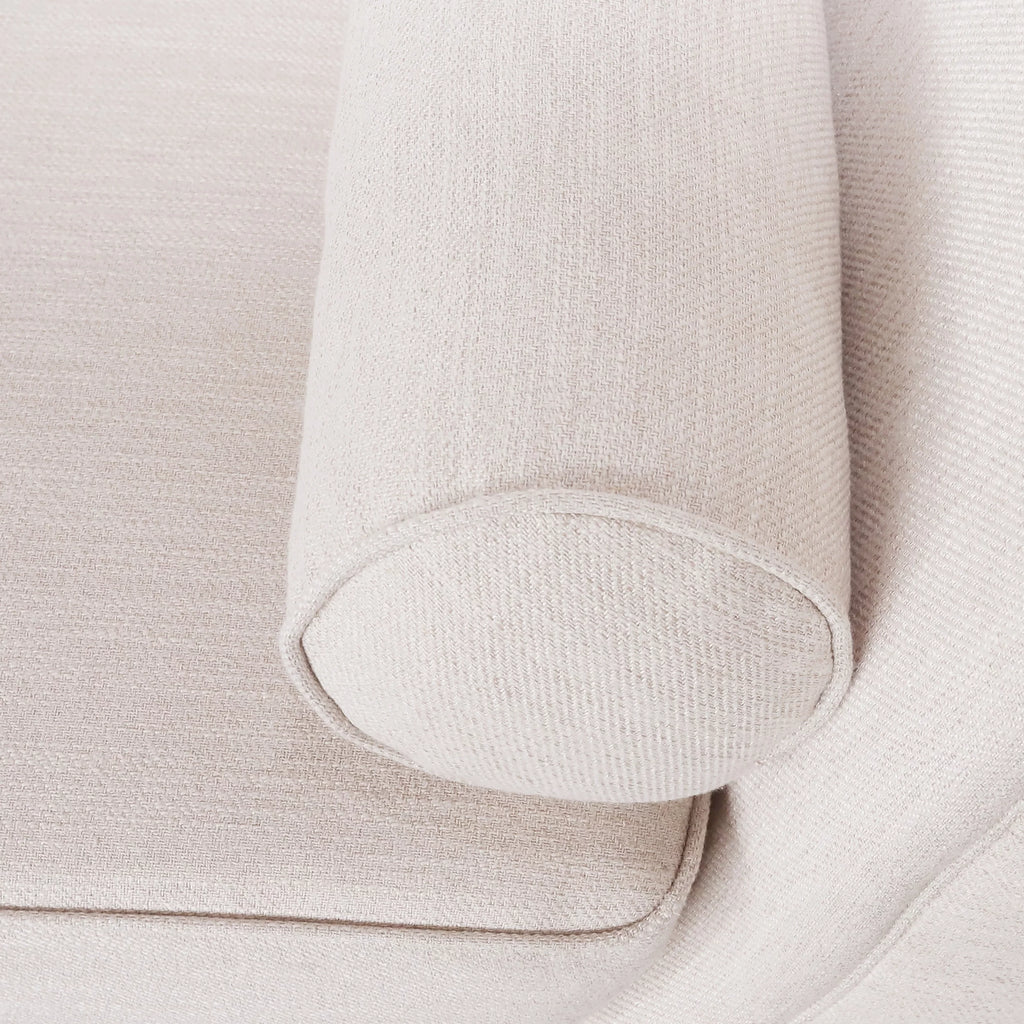 Beige Fabric Chaise Lounge With Bolster Pillow Y42084