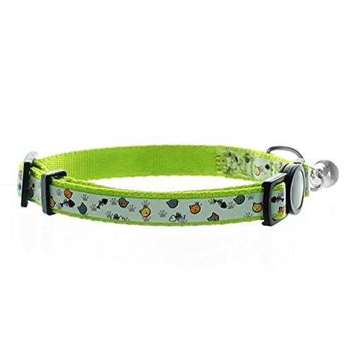 Cat Collar with Safety Buckle and Removable Bell M959325