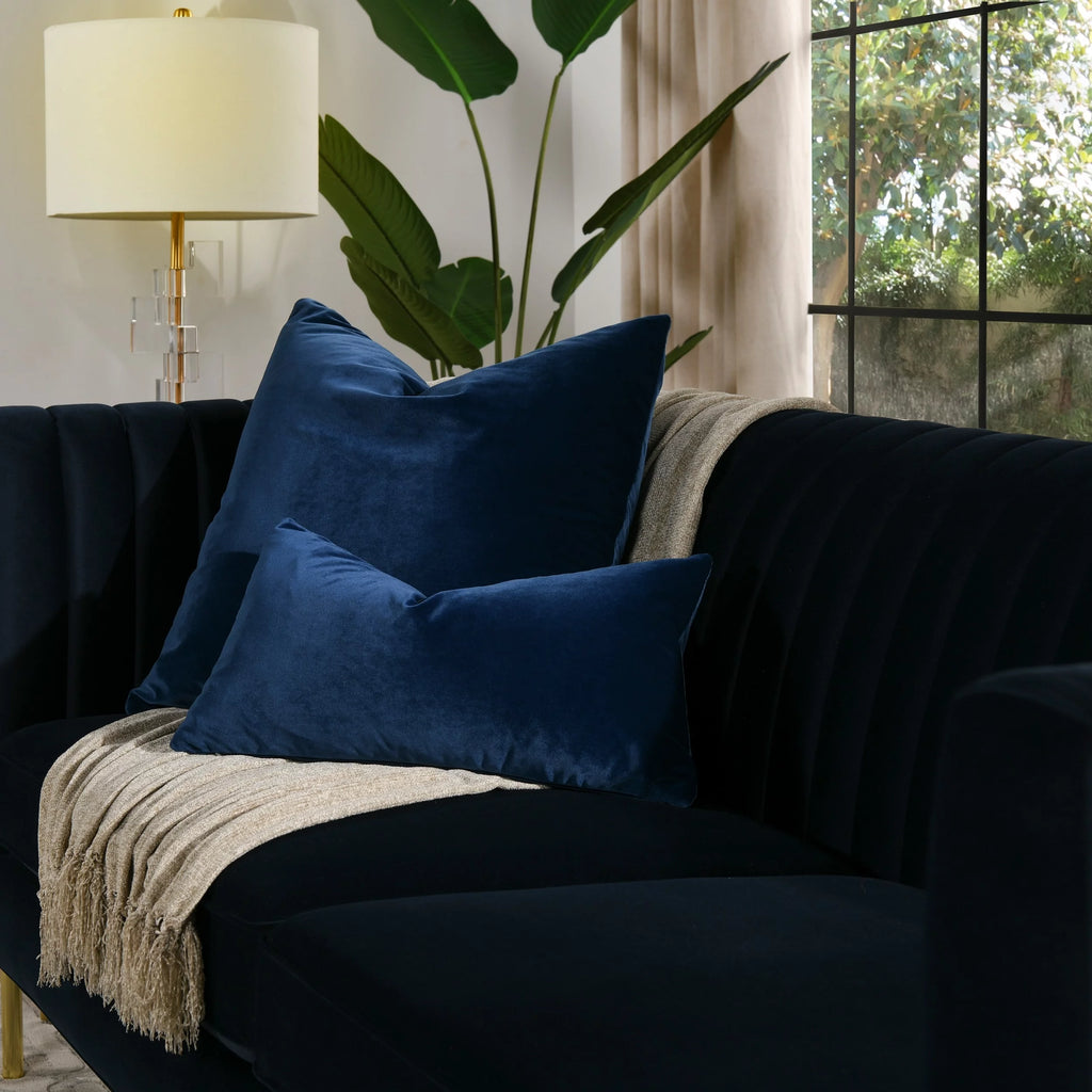 22" Feather Down Lumbar Throw Pillow Brilliant Cream N552535