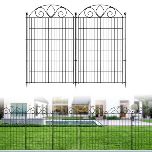 48" H x 21' L Rustproof Metal Garden Fence Panel B639