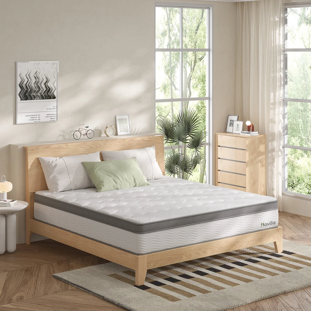 12" Gel Memory Foam Pocket Spring Hybrid Mattress, Queen Size O21109
