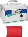 14-Inch Blue Lockable Medicine Storage Box M8407
