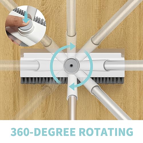 Floor Scrub Brush with Long Handle, Stiff Bristle J41523