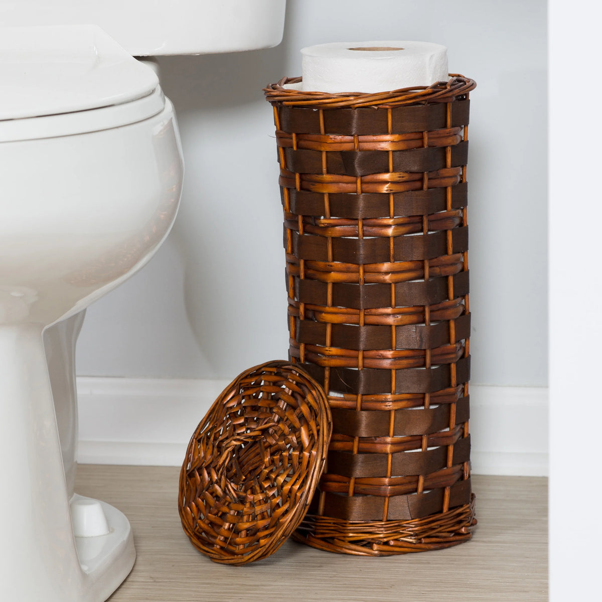 Wicker Laundry Hamper and Bath Storage Basket Set of 7 P901