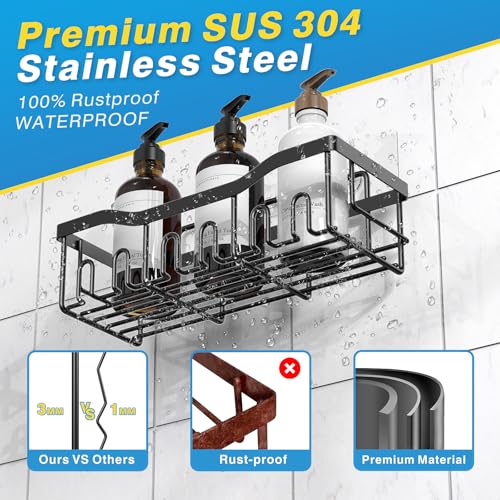 5 Pack Rustproof Stainless Steel Adhesive Shower Caddy R685