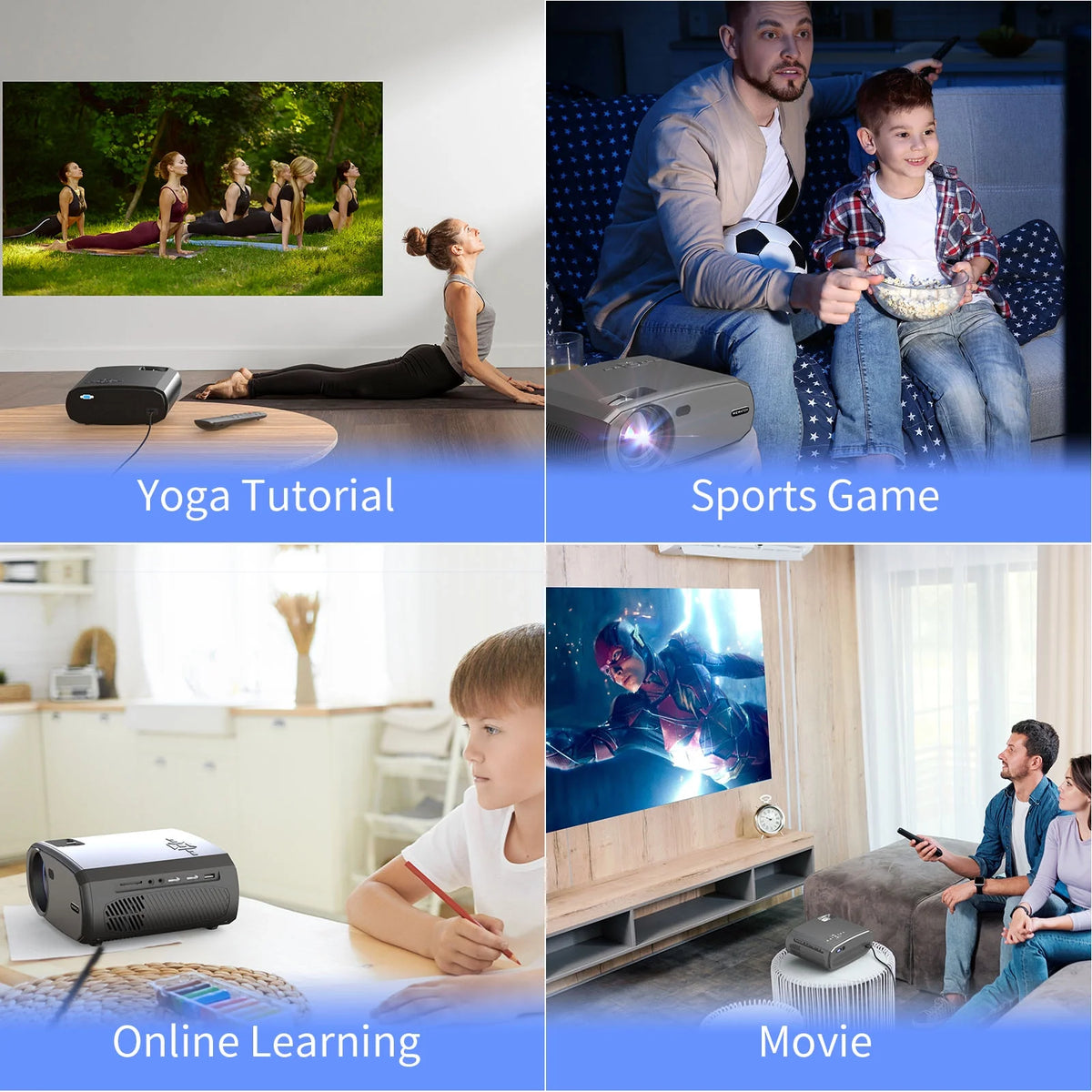 15000 Lumens 1080P Portable Projector X101