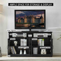 Black Wood Grain TV Console D35015