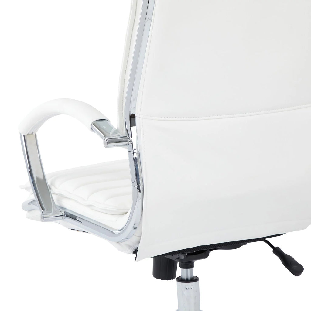White Faux Leather High Back Manager's Chair Y50970