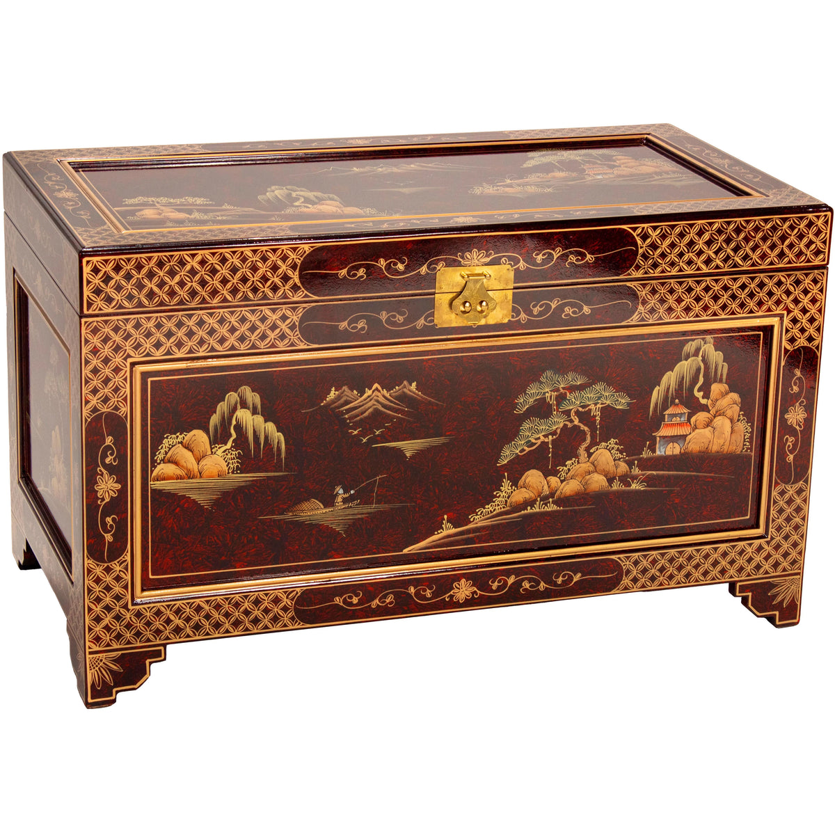 Lacquer and Wooden Storage Trunk C149