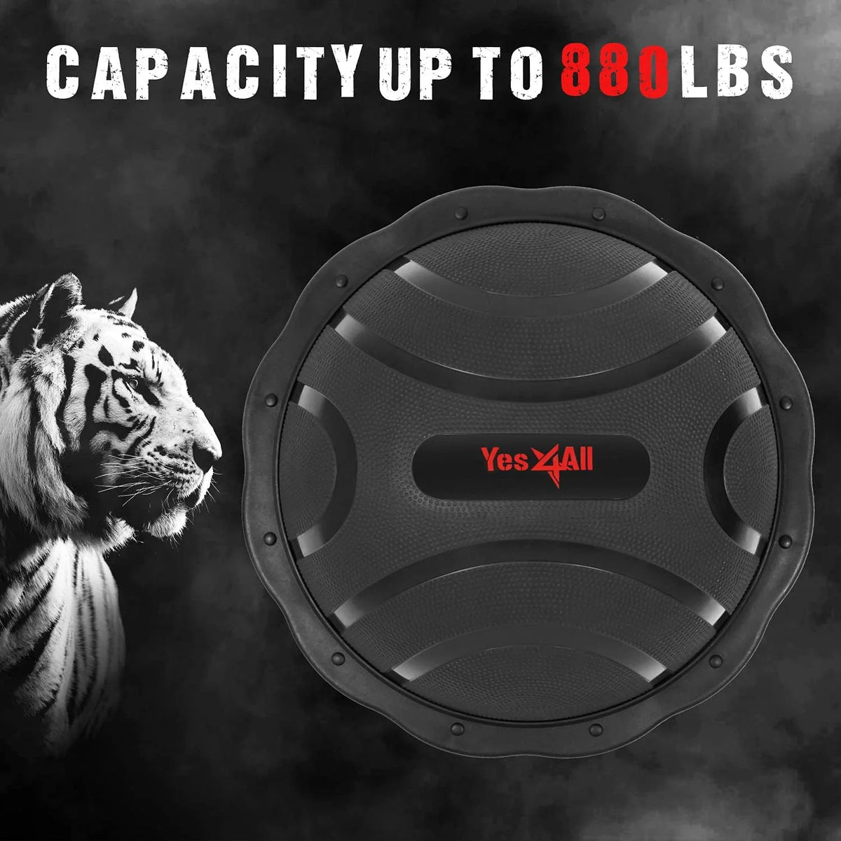 Half Ball Balance Trainer Black Matte T3627