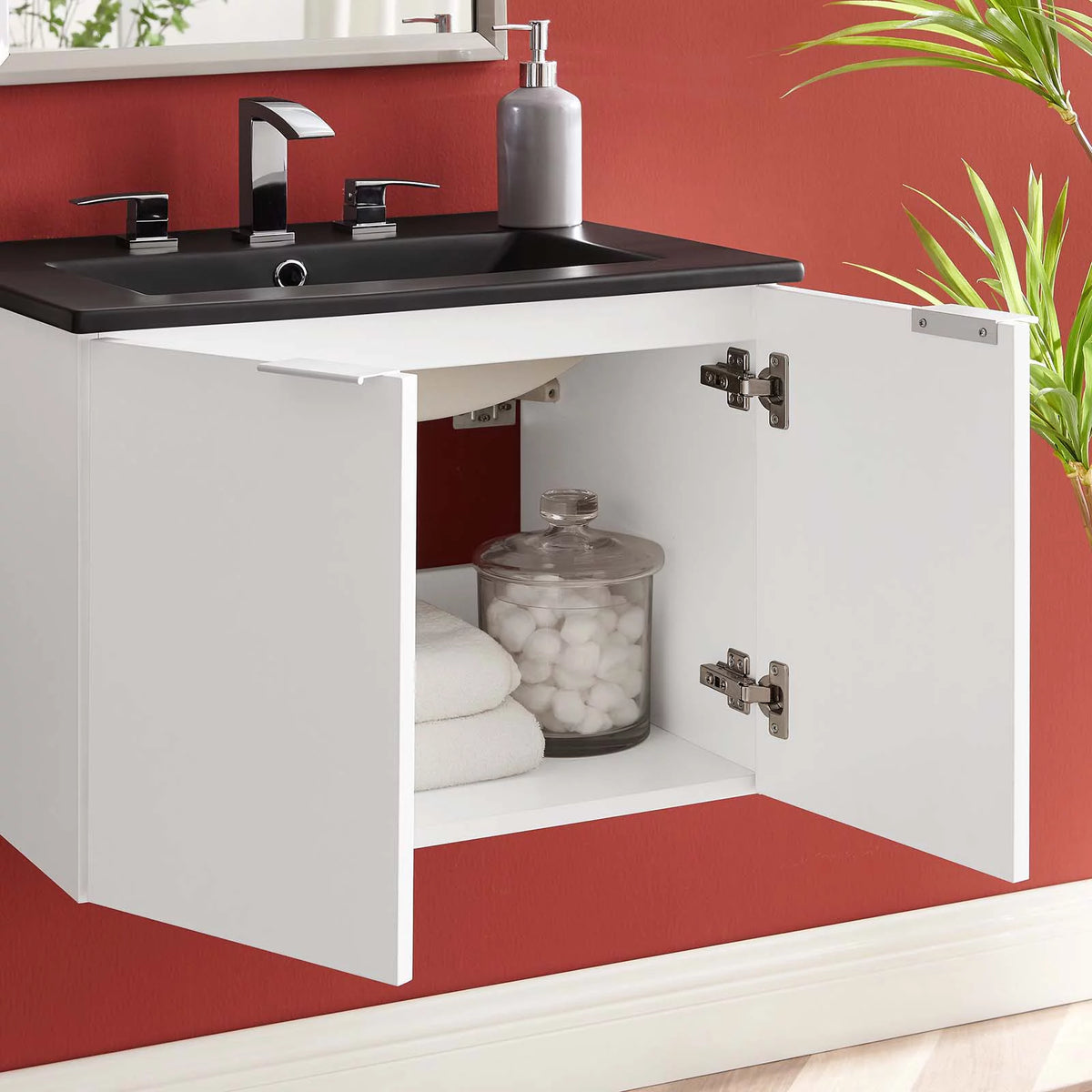 Wall Mounted Melamine Sink Vanity Cabinet B46654