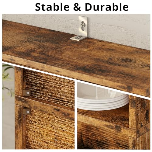 Industrial 6 Shelf Bookshelves with Doors G489136