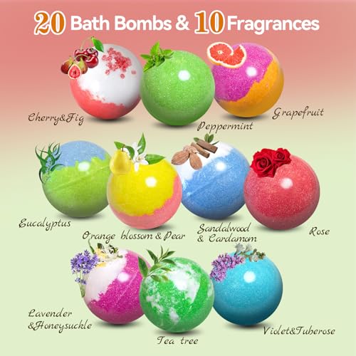 20 Organic Bath Bombs with Essential Oil F836981