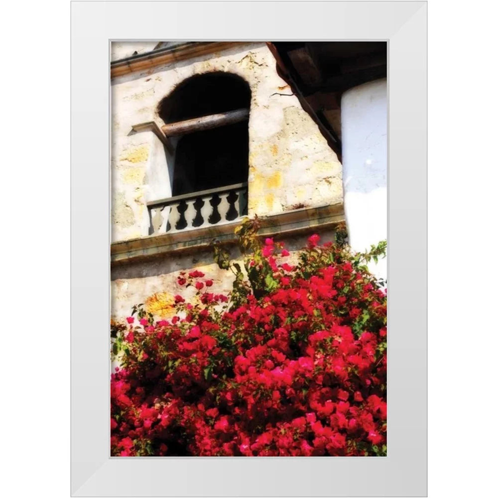White Modern Wood Framed Art Print Q310