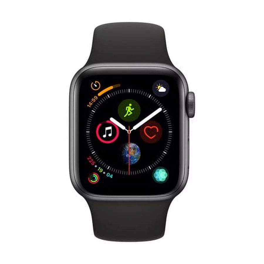 Restored Watch Series 4 40mm Space Gray Aluminum Case Black Sport Band GPS + Cellular W34465