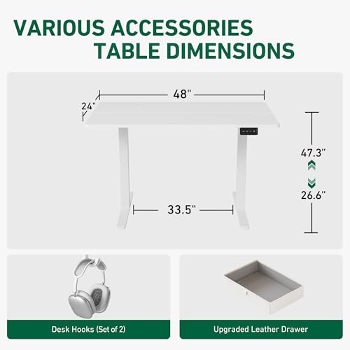 55 x 24 Inches Adjustable Height Electric Standing Desk with Drawer O99991