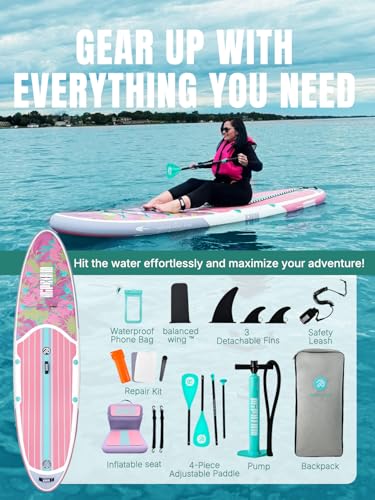 Inflatable Stand Up Paddle Board with Anti-Slip EVA Deck Y2492