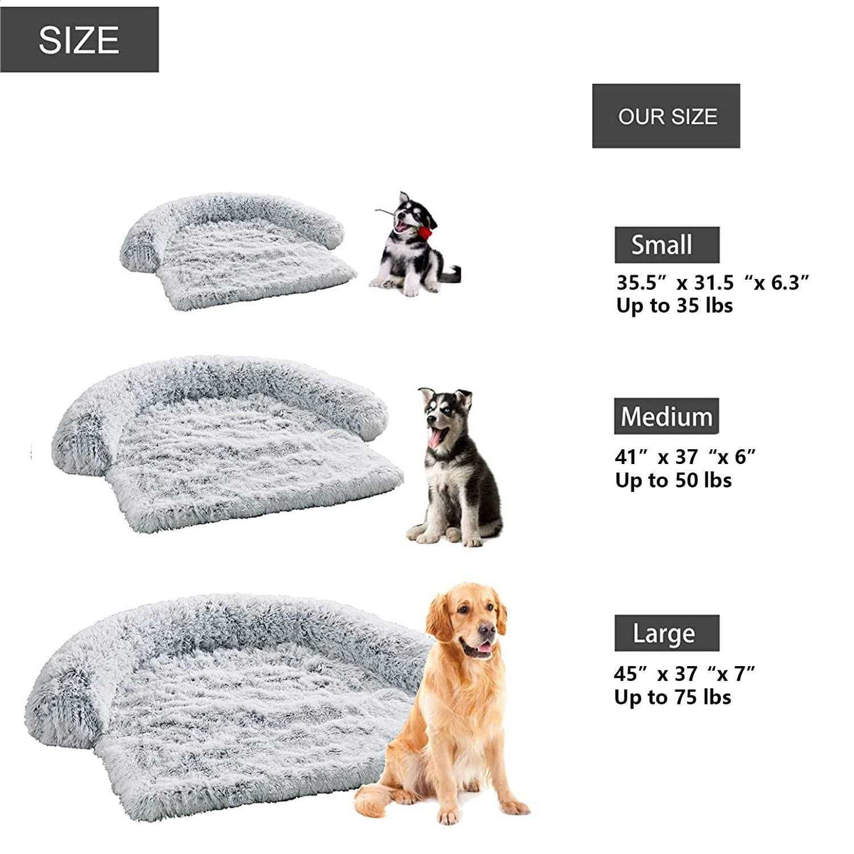 Waterproof Plush Dog Bed X9486