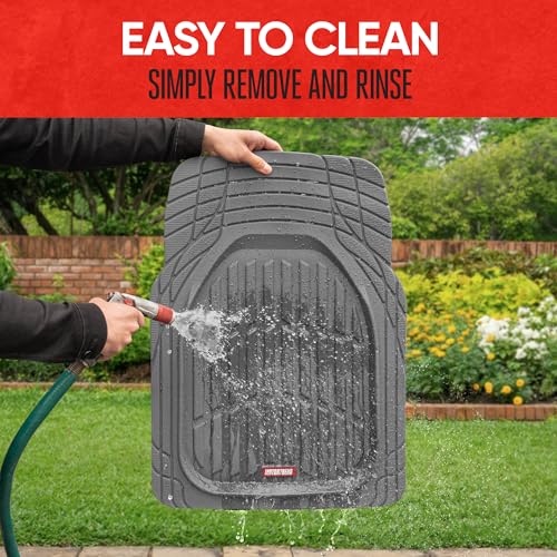 Black All-Weather Automotive Floor Mats Full Set I629