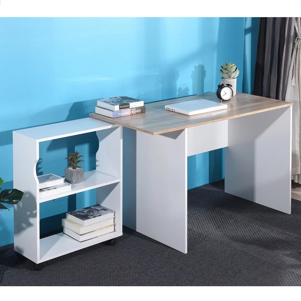 L Shape Computer Desk with Bookcase M263