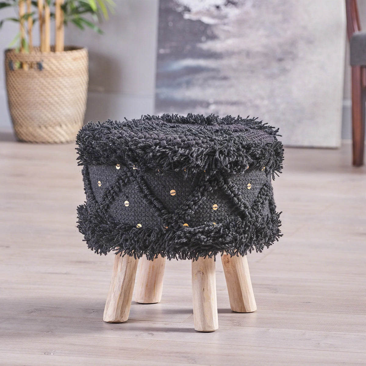 Handcrafted Fabric Stool G179