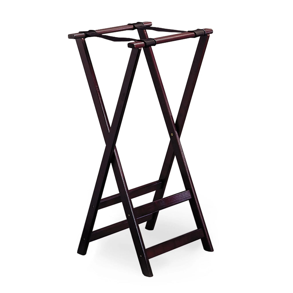 Mahogany Finish Teak Wood Tray Stand Z7369