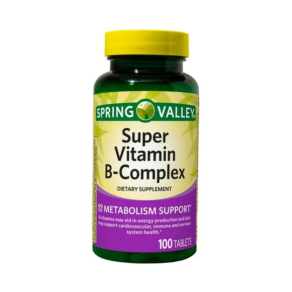 Vitamin B-Complex Tablets Dietary Supplement, 100 Count J1863