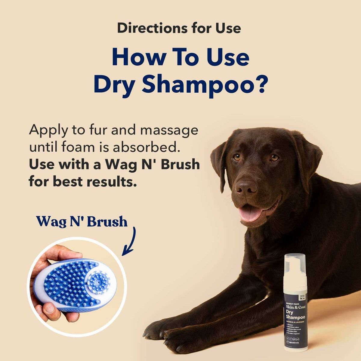 Dog Dry Shampoo Waterless No Rinse Foaming Formula F2814