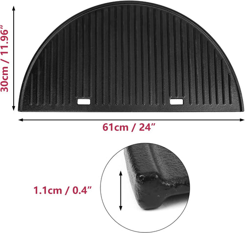 24” Half Moon Cast Iron Reversible Grill Griddle O42982