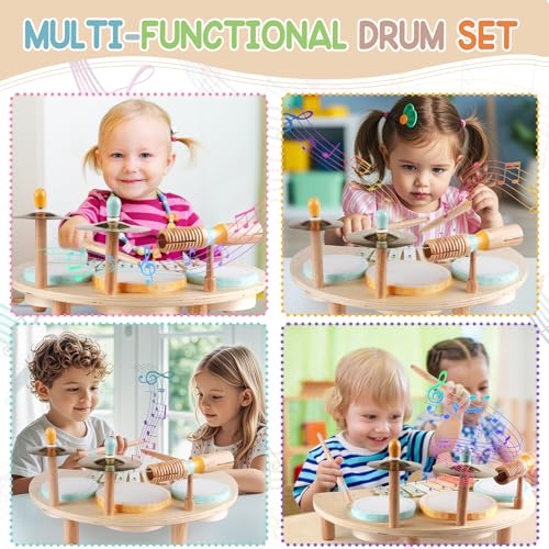 Kids Drum Set Montessori Musical Instruments Xylophone Drum Kit Y998