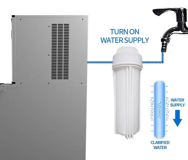 Commercial Cube Ice Machine 550 LBS/Day Auto Cleaning Air Cooling Q68863