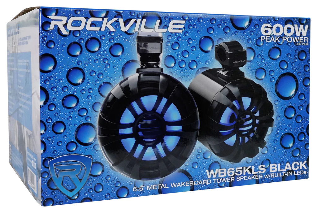 6.5" LED Black Tower Speakers H13001