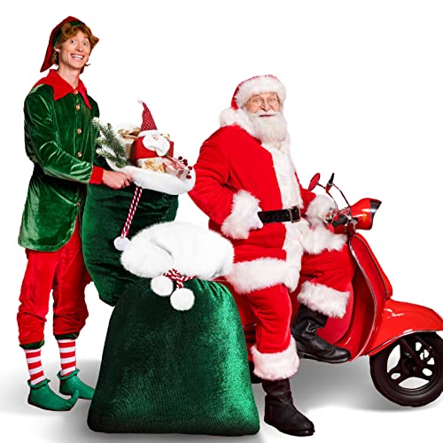 2 Pieces Velvet Drawstring Santa Bags W725