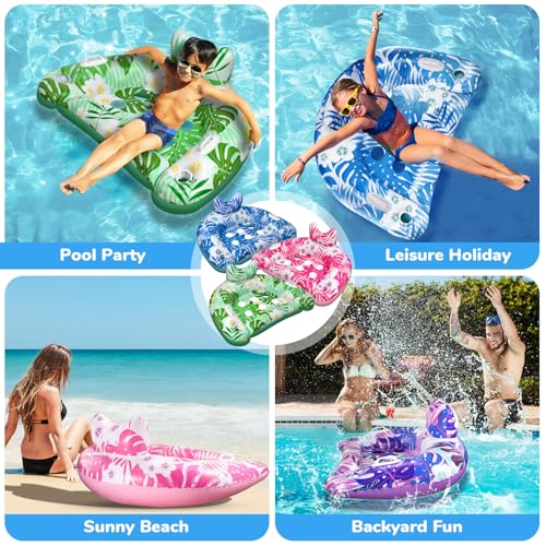 3 Pack Inflatable Pool Floats with Cupholders X218