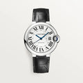 Iridescent Design Wristwatch with Black Brown Leather Strap Silver Case Q6536
