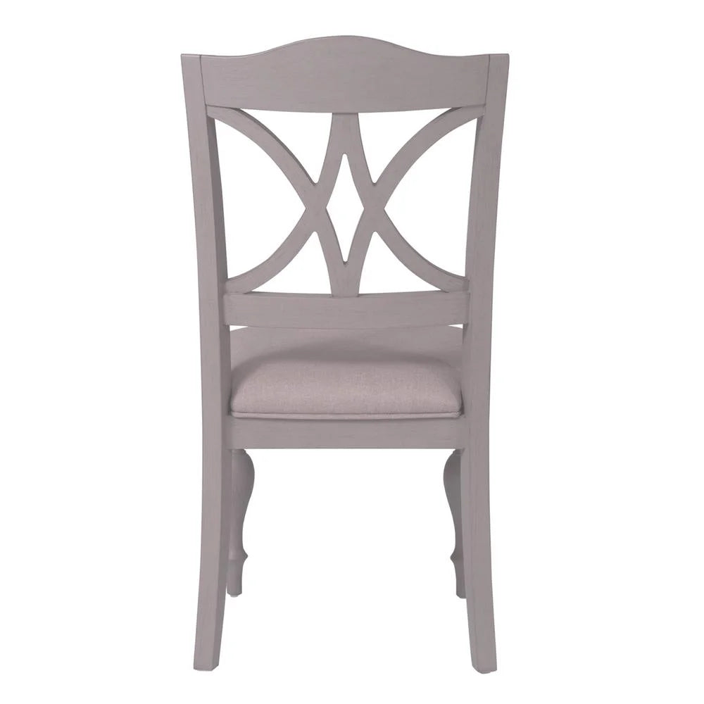 Set of 2 Grey Slat Back Side Chair S14141