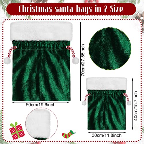 2 Pieces Velvet Drawstring Santa Bags W725